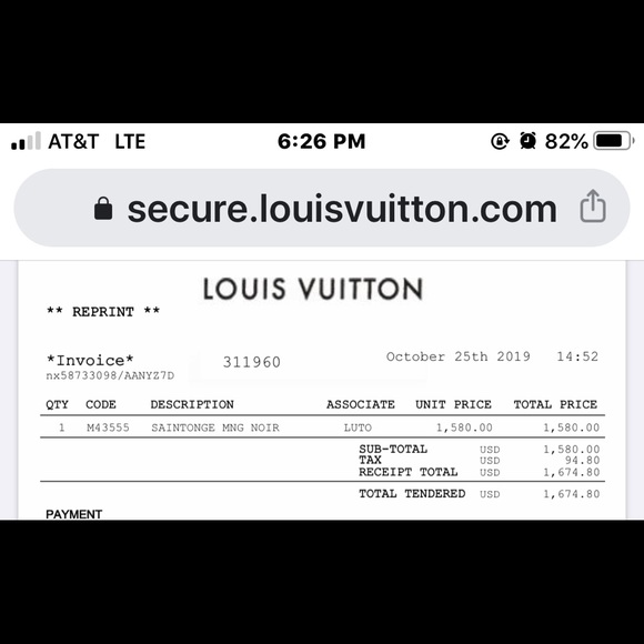 SOLD!!! Louis Vuitton Saintonge - Picture 8 of 8